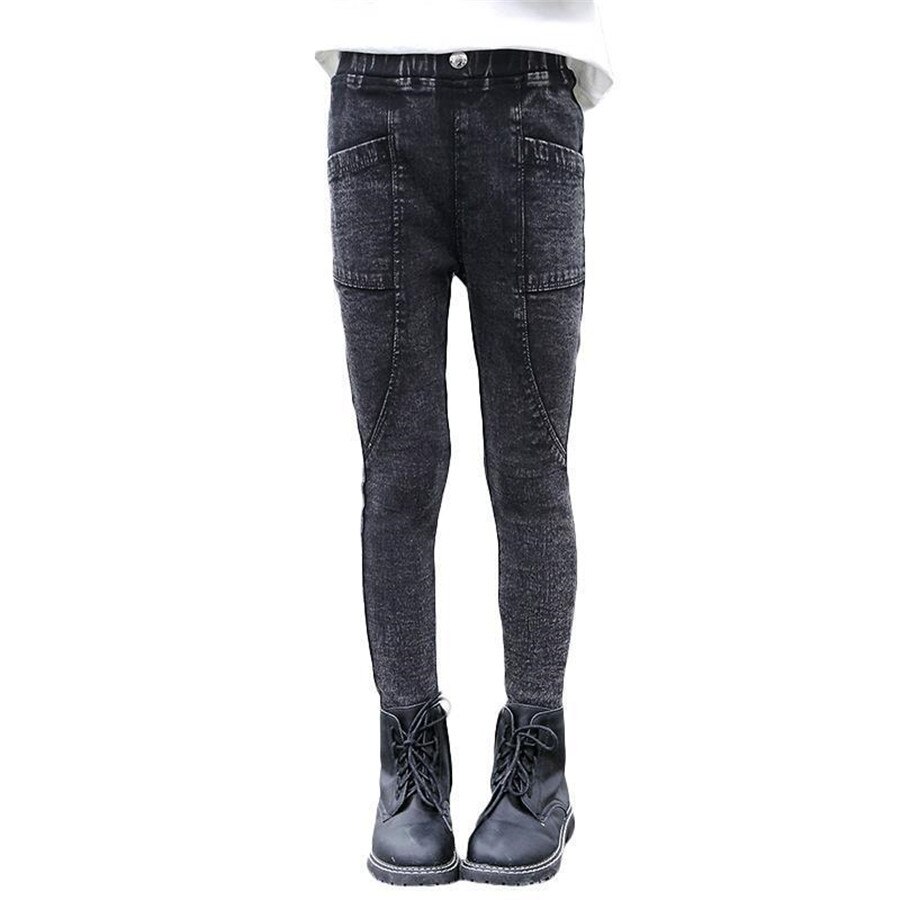 Girls Jeans Slim Skinny Kids Jeans For Girls Stretch Pencil Pants Kids Jeans Autumn Novelty Jeans Pants For Girls 6 8 10 12 14