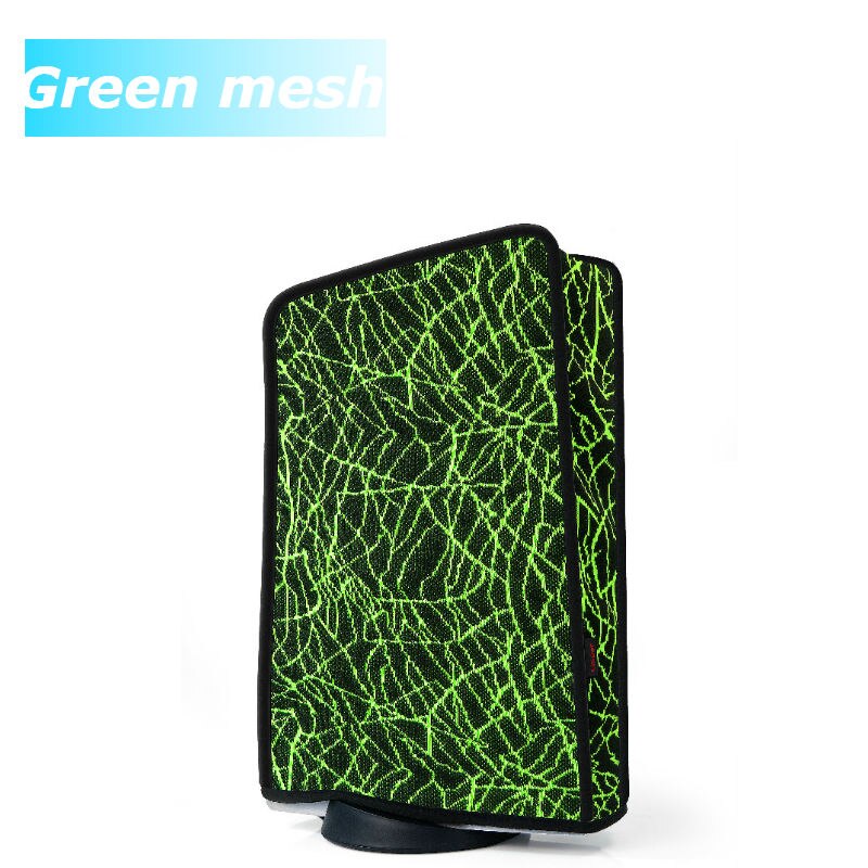 Dustproof Cover For PS5 Console Protective Washable Anti-scratch Dust Cover for Sony PS5 accessories.: Green mesh