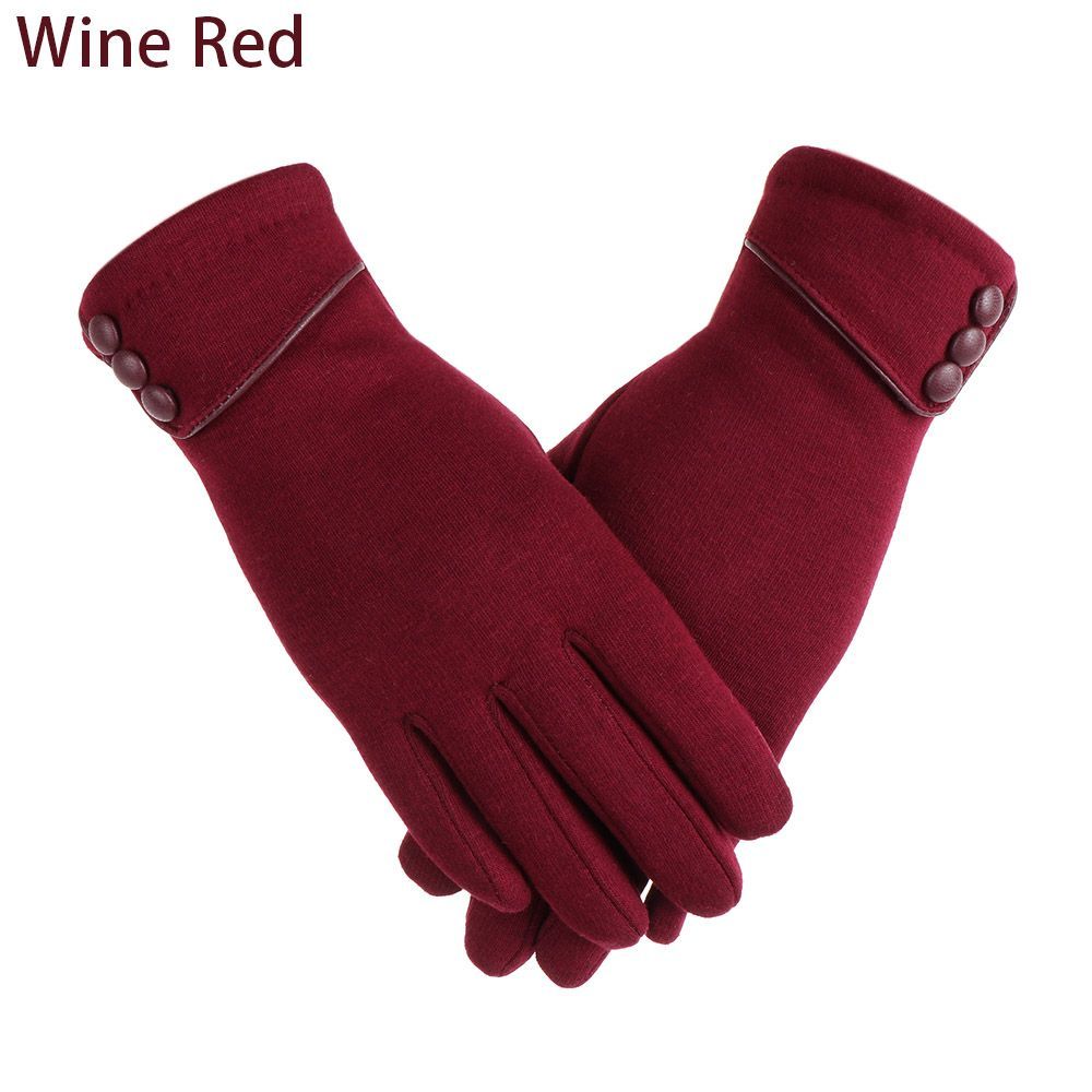 1 par de guantes cálidos de invierno para mujer, manoplas térmicas con forro polar para pantalla táctil, guantes a prueba de viento para conducir y esquiar