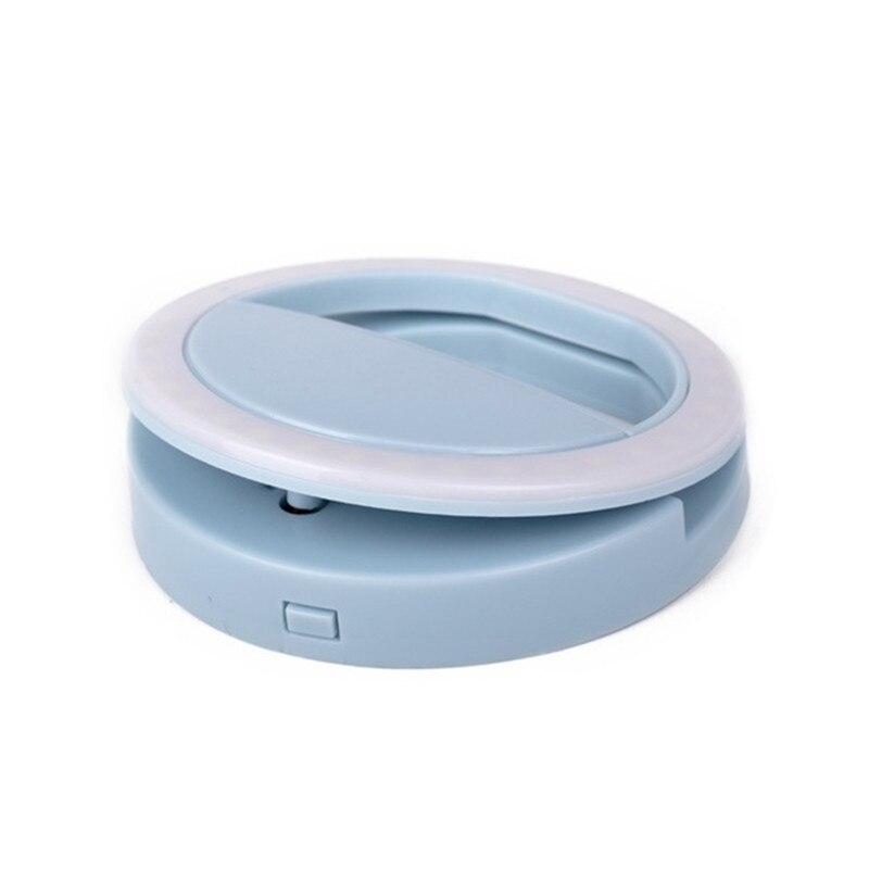 Anillo de luz LED con Clip para teléfono móvil, anillo de luz portátil para Selfie, para teléfono móvil: blue