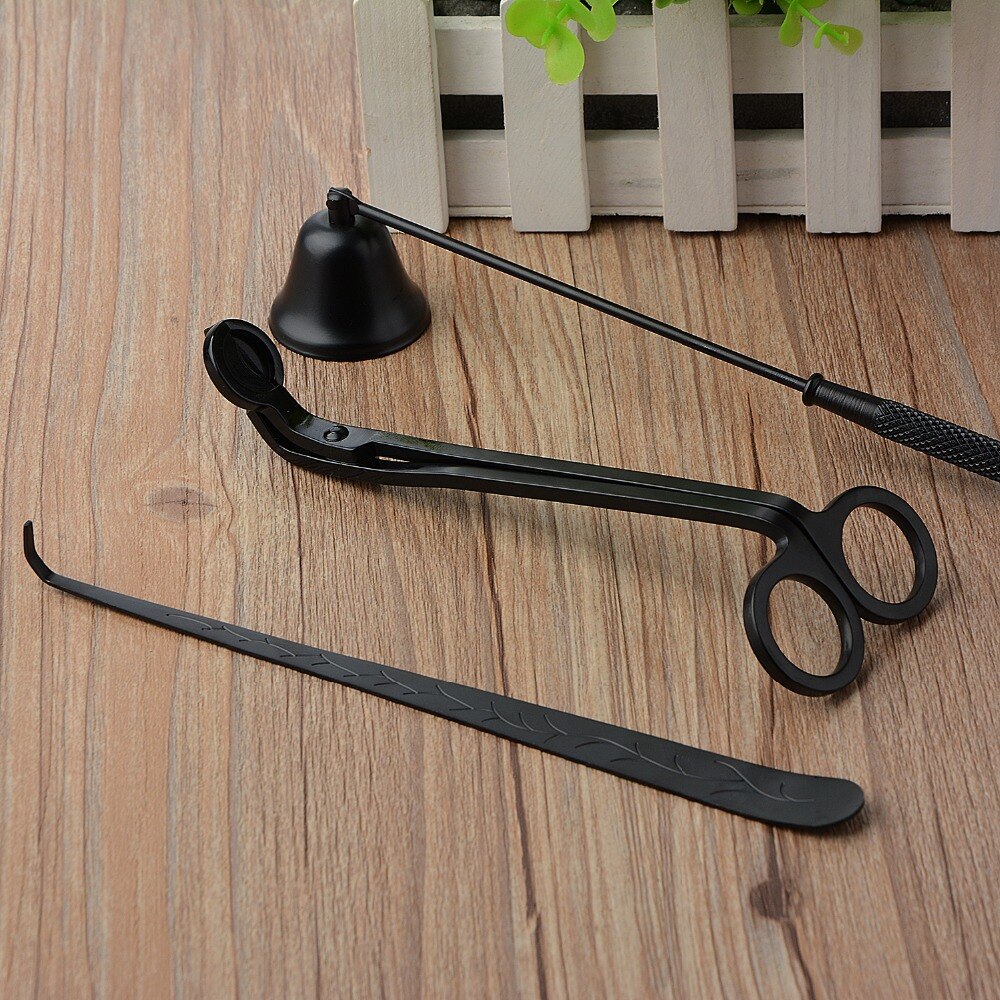Ensemble d'accessoires bougies de luxe | Ensemble 3 pièces/ensemble outil d'extincteur à bougies, kit de trempage tondeuse de décoration de maison pour fête et mariage