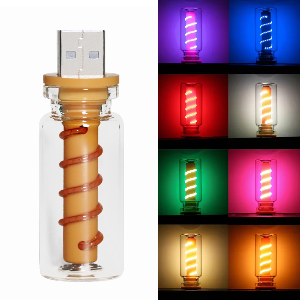 LED Spiraal Gloeidraad Licht LED Flexibele USB Gloeilamp voor Dagelijkse Verlichting Lamp Auto Sfeerlamp Handgemaakte DIY Camping Licht