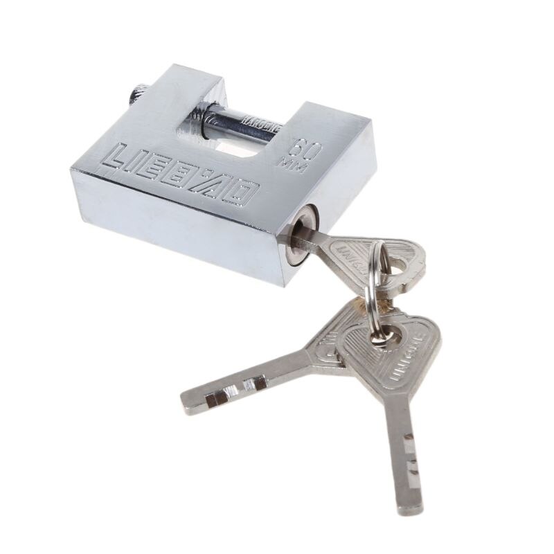 Steel Burglar Padlock Security Safety Lock Antique Horizontal Opening J6PD