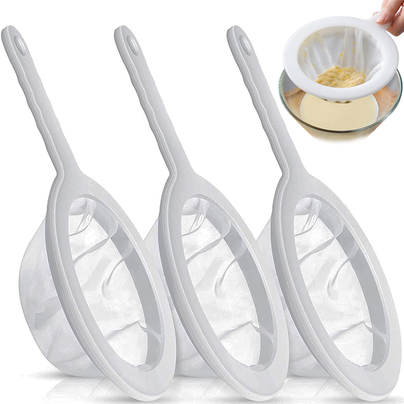 100/200/400 Mesh Wasbaar Nylon Ultrafijn Filter Mesh Zeef Lepel Zeef Sojamelk Sap Koffie Thee Filter Keuken vergiet