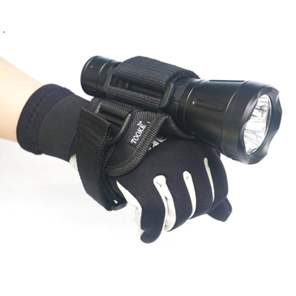 Guante de mano libre para buceo, linterna LED subacuática, accesorios para deportes acuáticos al aire libre
