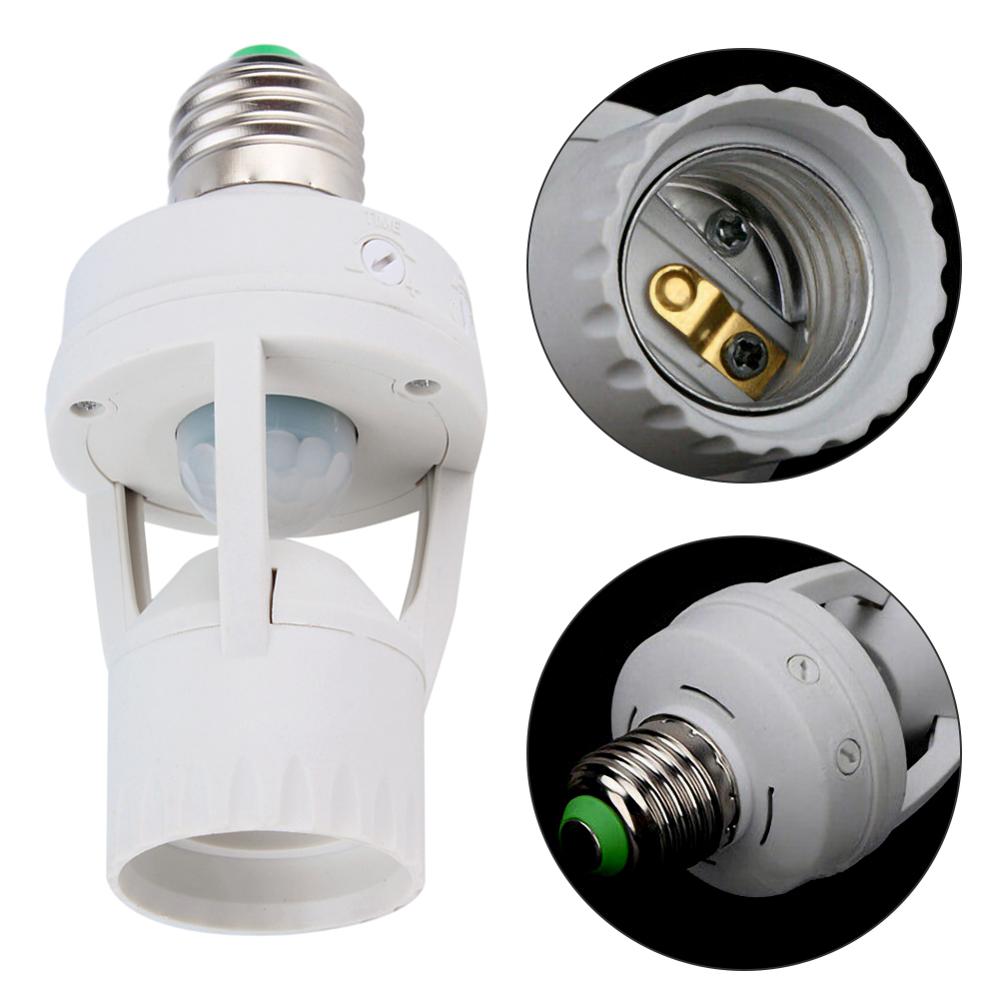 E27 Plug 360 Graden Pir Inductie Motion Sensor Infrarood Bewegingsdetectie Sensor Gloeilamp Socket Schakelaar Base Houder AC110-220V