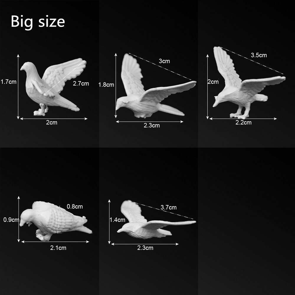 Skalamodel duer miniature fuglearter layout kits til diorama arkitektur zoo scene gør materiale: Stor størrelse