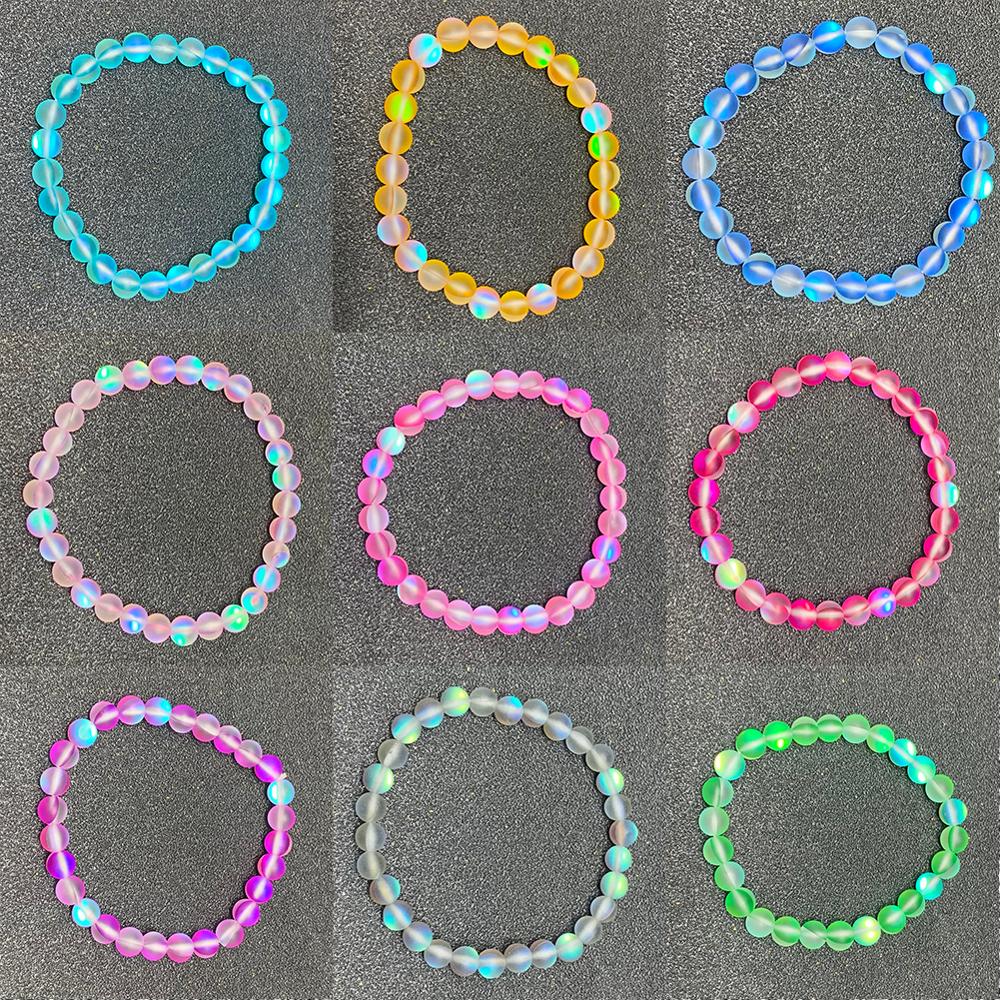 Lichtgevende armbanden voor meisjes, rekbare touw, veelkleurige armband, unieke moderne armbanden voor vrouwen, kerst