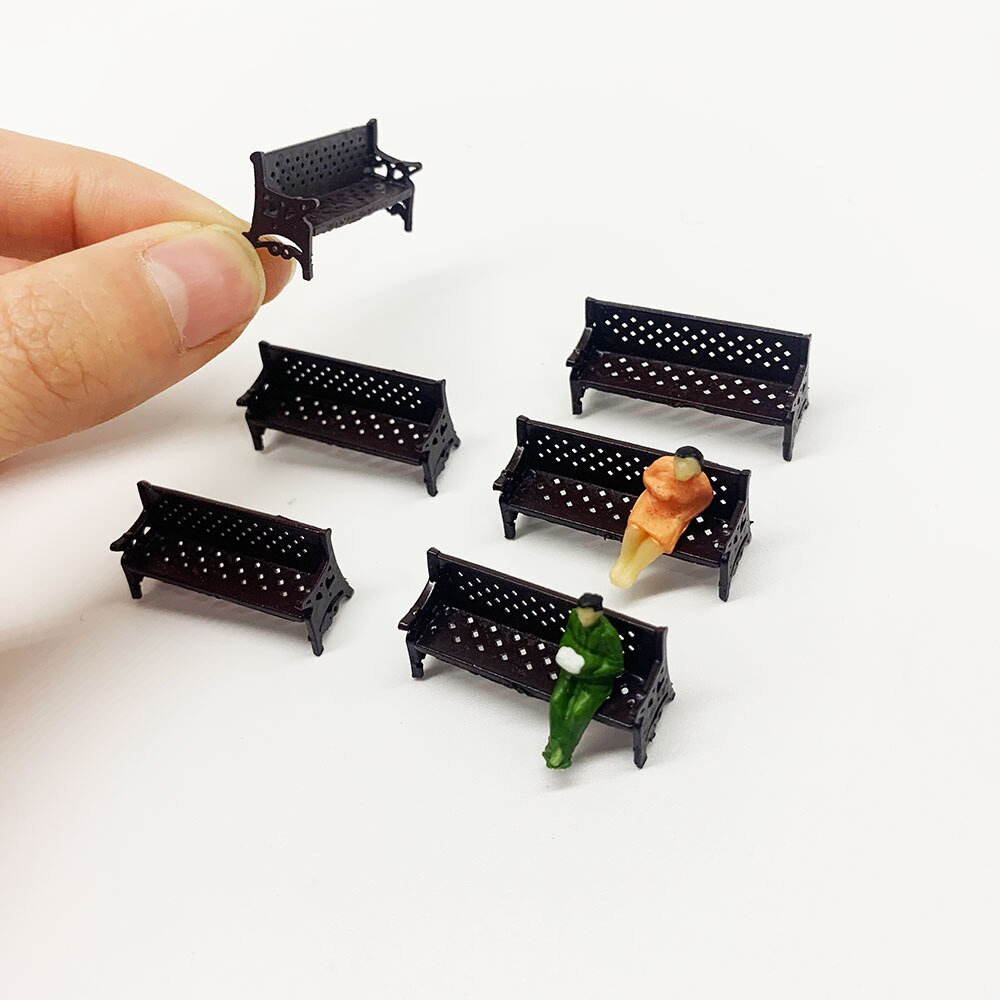2 Stck von 1/87 ho Modell Park Bank/Mini Bank Modell Miniatur Parks Hause Handwerk Gärten Ornament/Zug/eisenbahn Diorama Layout
