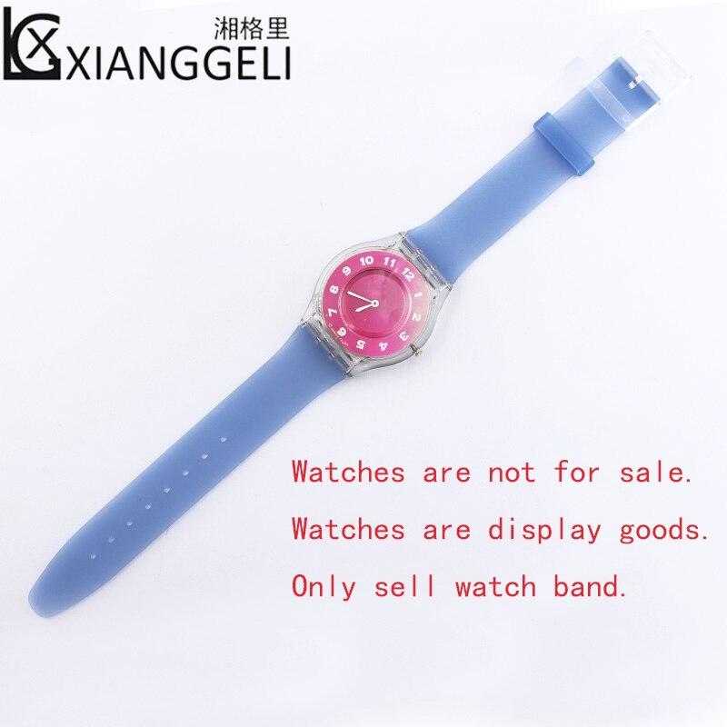 Accesorios para reloj, correa de silicona de 16mm, hebilla pin para series Swatch piel SFK397 SFK360 SFK361, correa de reloj para mujeres y niños