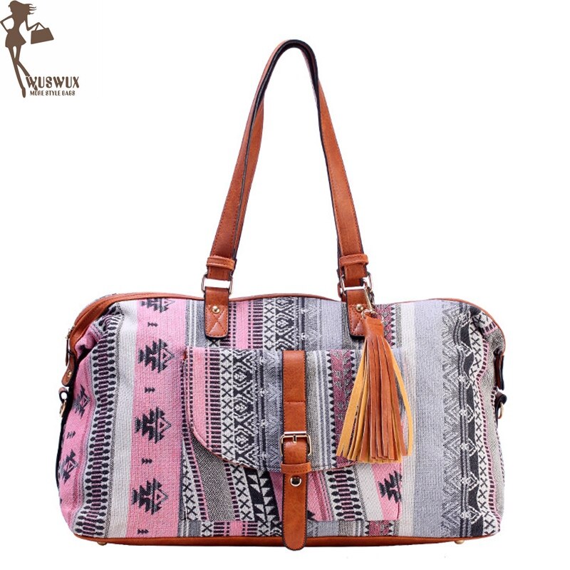 mode High-end Jacquard reistas canvas bagage tas vrouwen reistassen toevallige plunjezak verpakking cubes goede