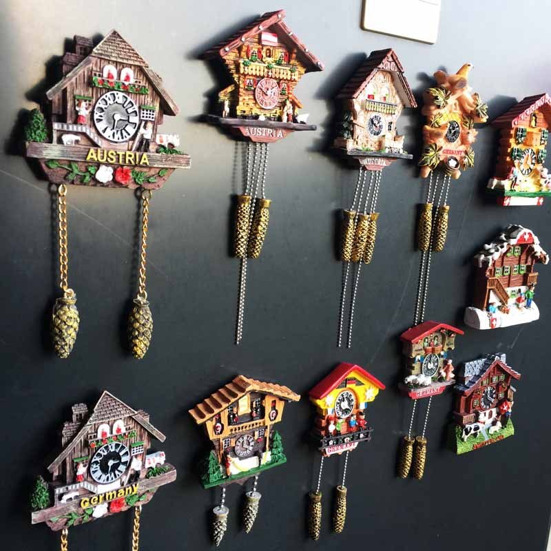 Oostenrijk Duitsland Zwitserland Koekoeksklok Koelkast Magneten Home Decor Muursticker Kamer Decoratie Souvenir Ornamenten
