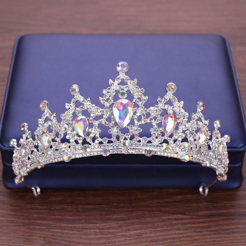 Ślubne włosy tiara kryształ diadem dla panny młodej korona kolor srebrny diadem welon diadem ślubne akcesoria robić włosów stroiki głowy biżuteria