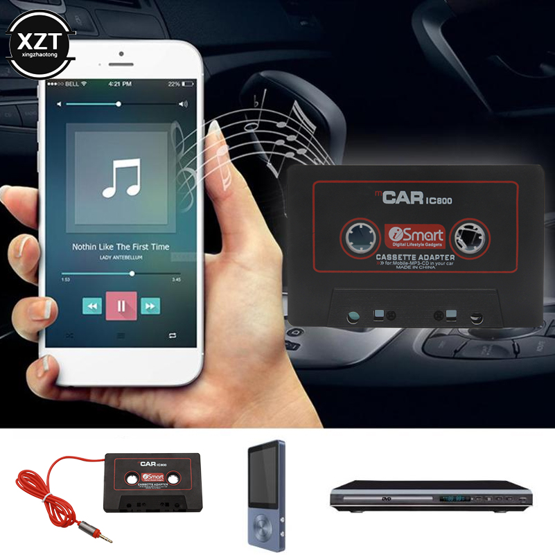 Auto Cassette Adapter 3.5mm Auto AUX Audio Cassette Converter voor Mobiele Telefoon Auto CD Speler MP3 MP4 auto Tape Speler