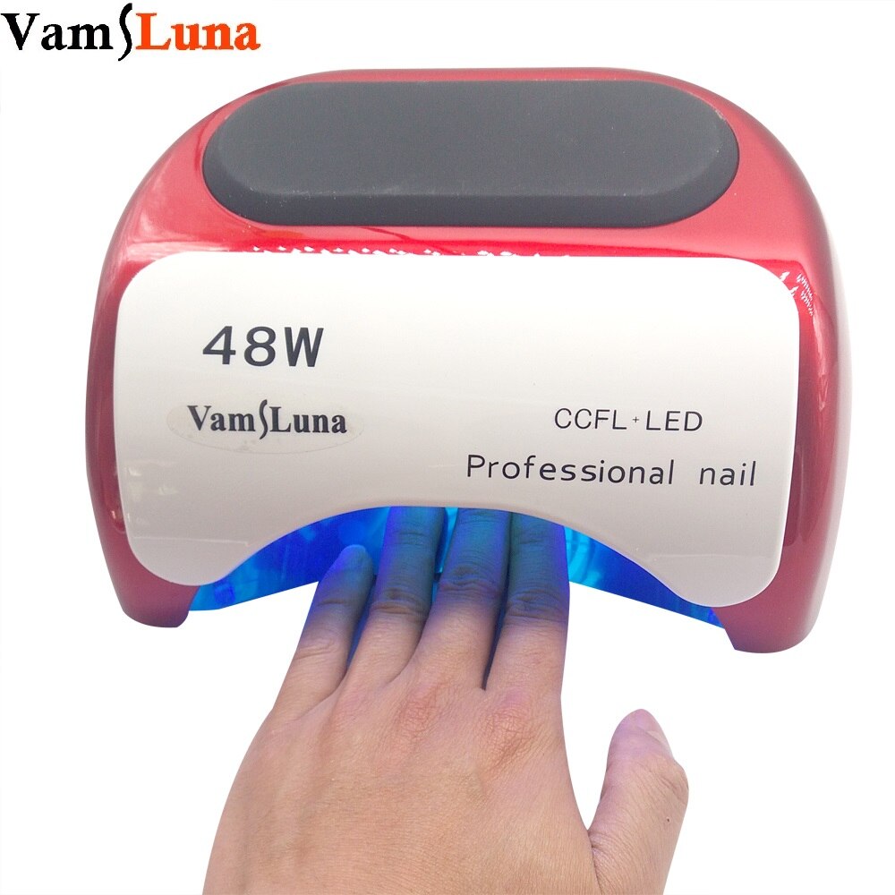 48w nageltork - uv-lampa för nagellack uv gel snabbtorkande ccfl led nagelverktyg med automatisk sensor salong skönhetsutrustning