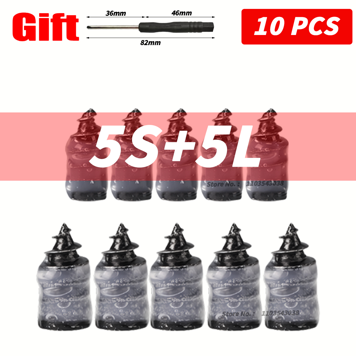 10-100PCS Universal Vakuum Auto Reifen Reparatur Gummi Nagel Für Auto Motorrad Roller Tubeless Reifen Reparatur Kit Kleber freies Reifen Nägel: Rot