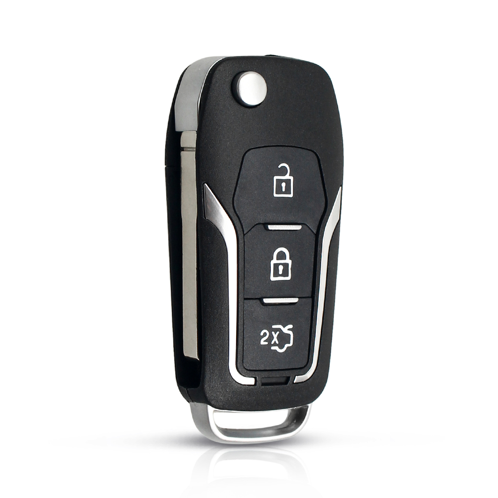 KEYYOU Modified Flip Folding Remote Key Shell For Ford Focus 3 Fiesta connect mondeo c max Fob 3 Buttons Smart Key Case
