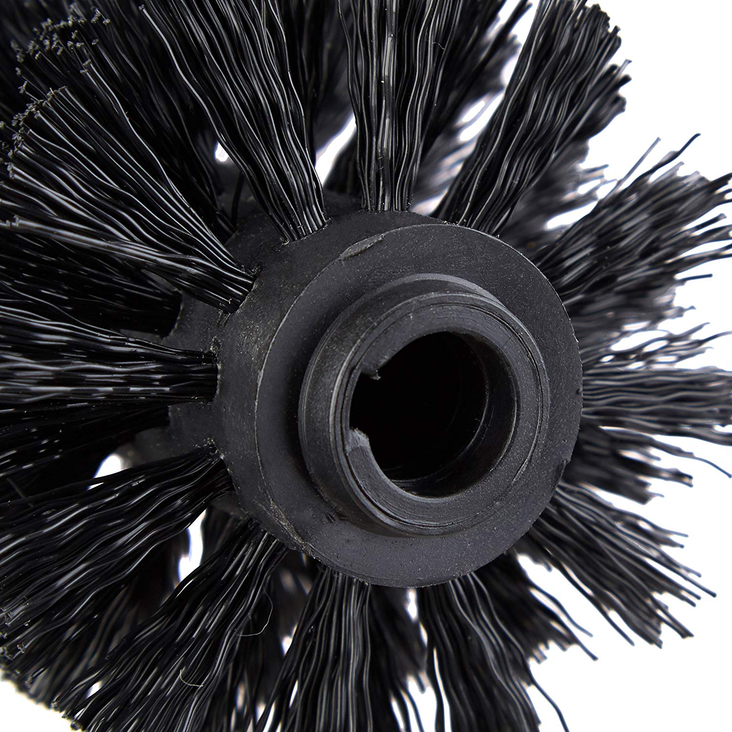Toiletbørstehoved i sæt  of 5,  løse toiletbørster 12mm gevind, udskiftning af børstehoveddiameter 8 cm,  sort