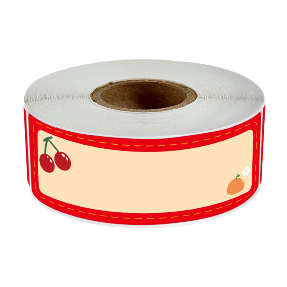 120pcs/roll Cartoon Name Stickers for Kids School Kitchen Sticker Refrigerator Food Storage Label Sticker Stationery Handwritten: light yellow