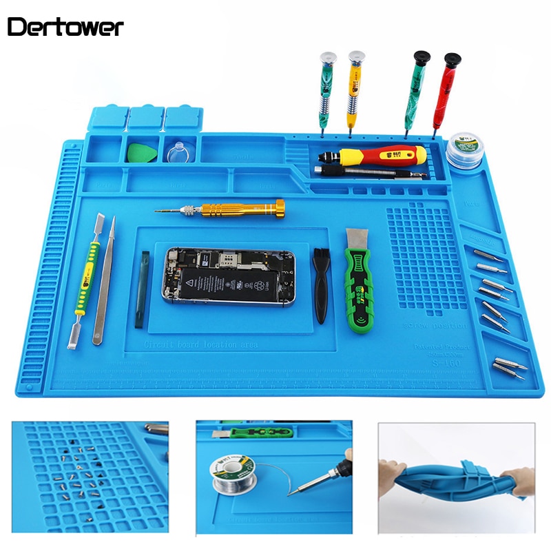 Heat Insulation Silicone Working Mat Heat-resistant Soldering Platform Magnetic Cushion Station Repair Insulator Maintenance Pad