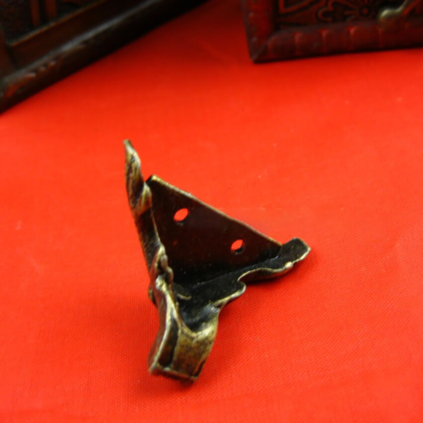 4 Pz/lotto 42x23mm Del Gufo Antico Contenitore di Monili Piedi Gamba di Legno di Caso di Protezione D'angolo Decorativo Gambe Mobili per contenitore di Regalo della Cassa DIY