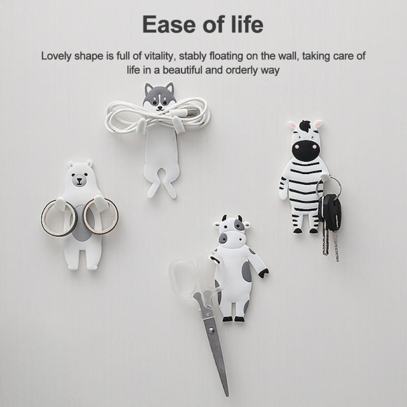 1pc Magnetic Animal Fridge Hook Key Wall Crochet Holder Removable Kitchen Hooks Multifunctional No Punching Home Decor Hook
