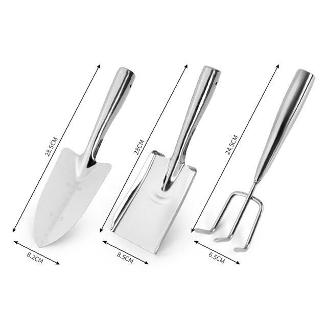 1/3/5 Piece Set 201 pala in acciaio inossidabile per uso domestico piante in vaso piantare all'aperto scavare sabbia allentando terreno attrezzi da giardino: J