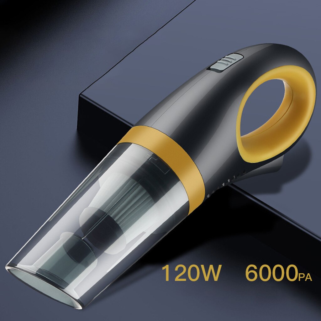 High Power 120W Cordless Vacuum Cleaner Car Truck Duster USB Charge Wet /Dry