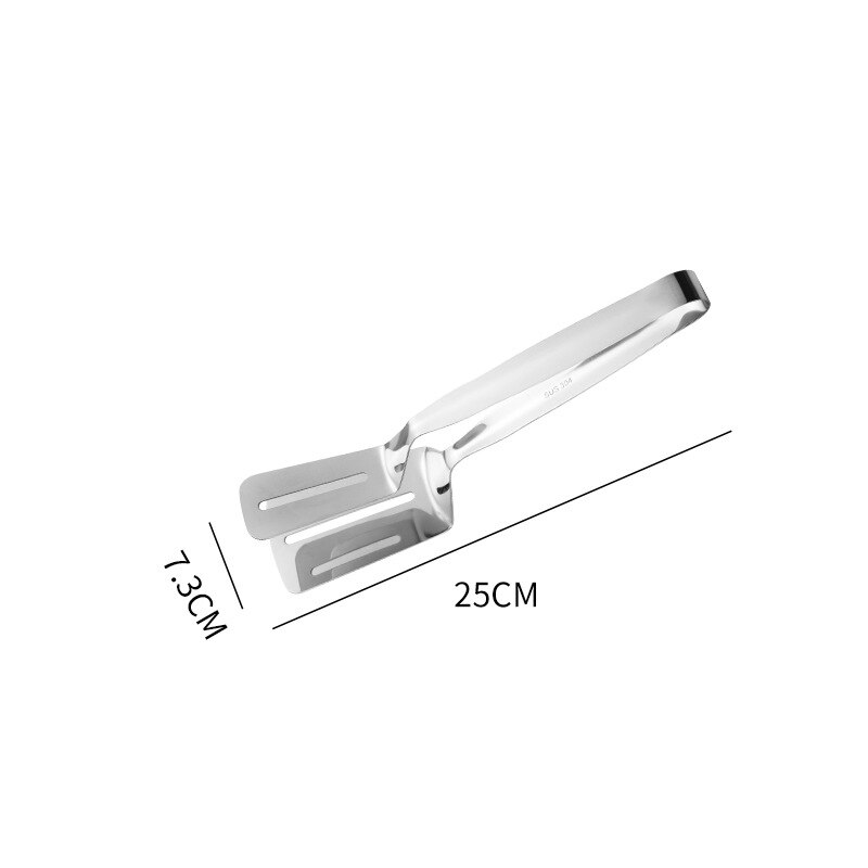 304 Edelstahl Gezackten Steak Clips Grill Lebensmittel Zange Brot Ei Dreher Pizza Spachtel Für Heimat Küche Kochen Werkzeuge: 1