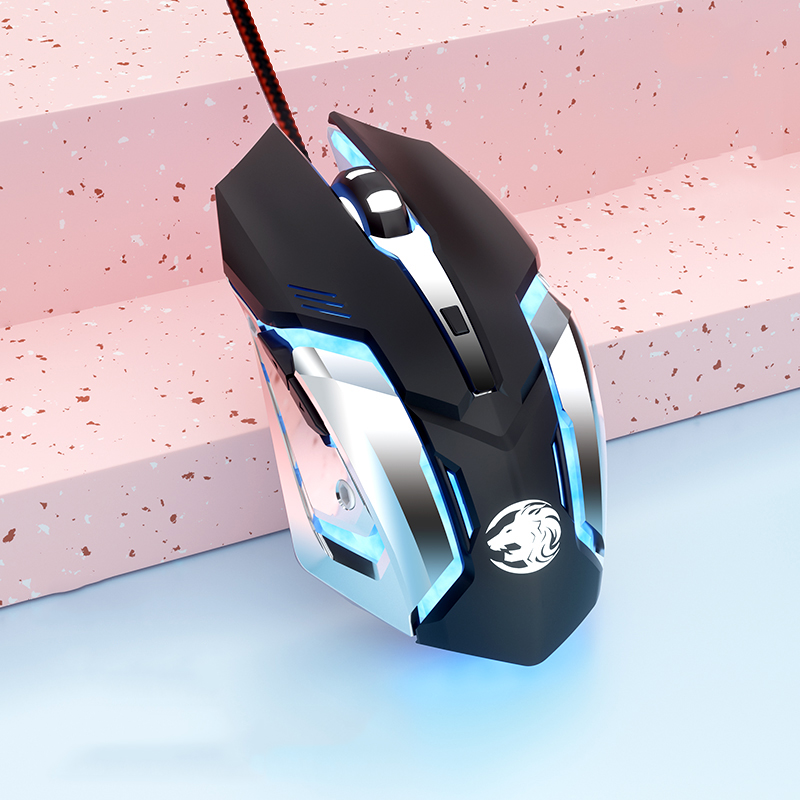 Wire Gaming Mouse Silent Mause Ergonomic 4 Keys Backlit Mini Magic Mouse For Laptop Computer PC Gamer Silent Mouse For Girl: Red