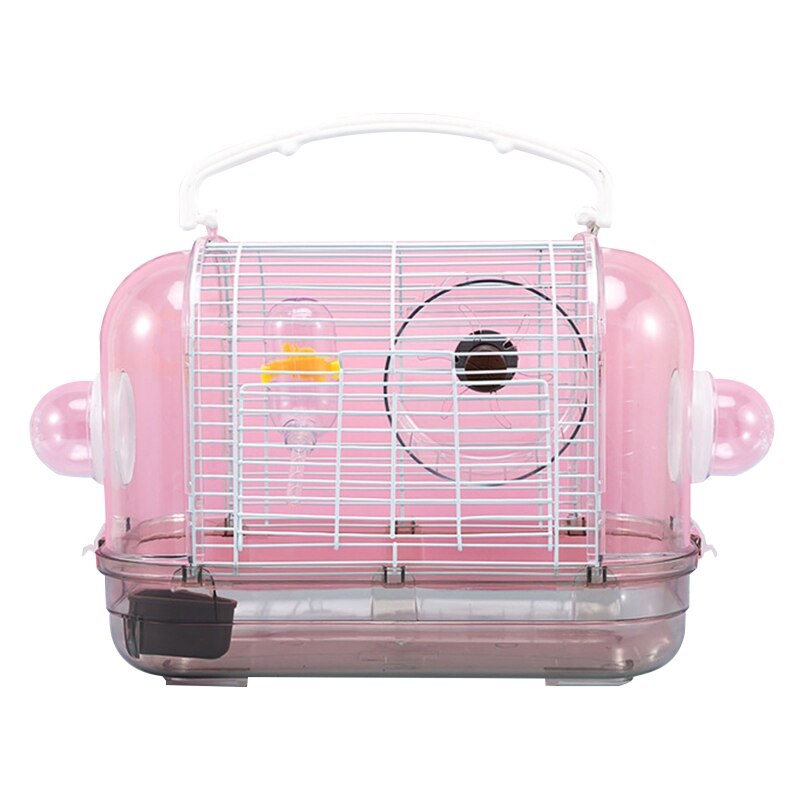Cage de transport d&#39;oiseaux pour Hamster et petit Rat, en plastique transparent, de bonne Ventilation, détachable, facile à nettoyer, pour gerbilles