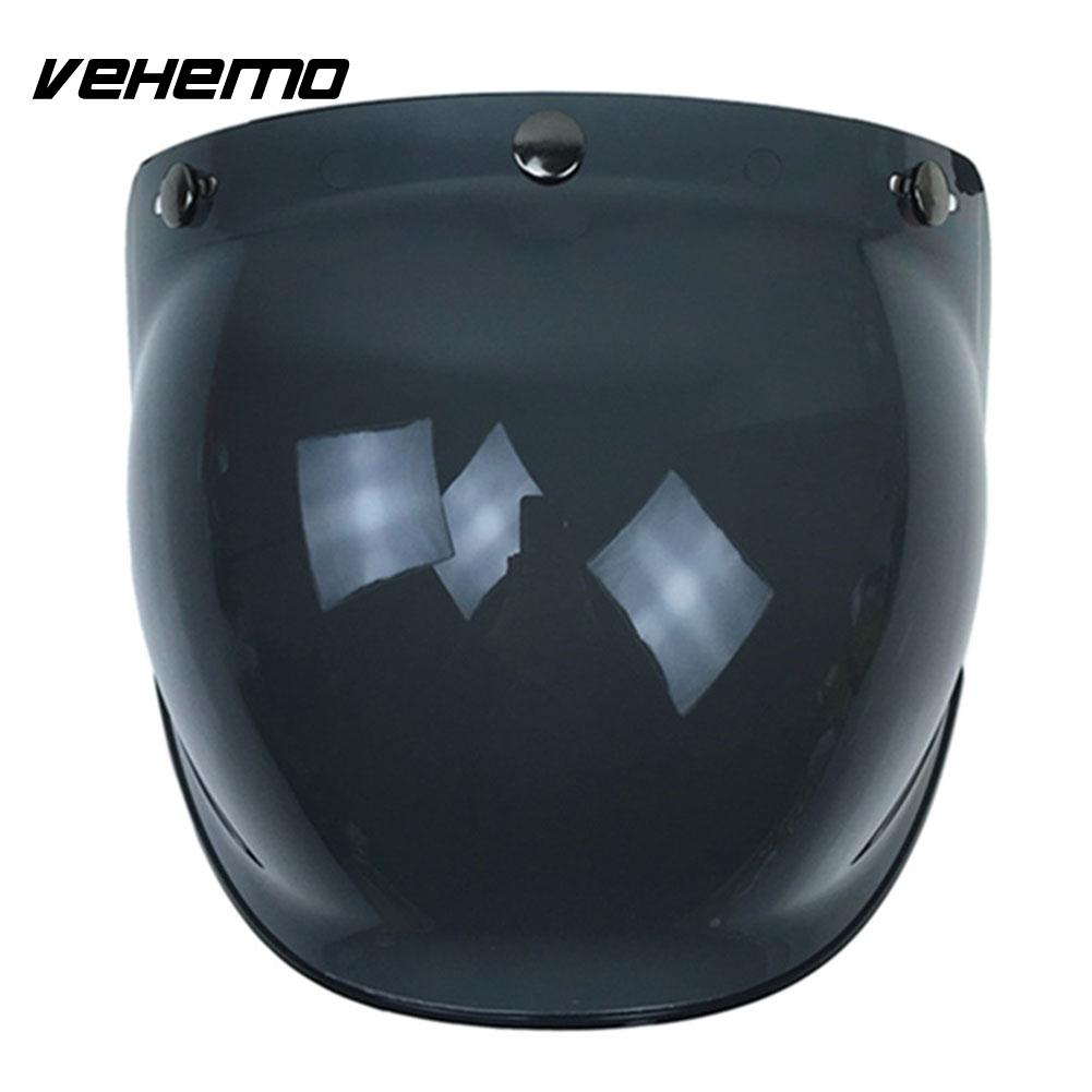 Motorrijwiel Flip Down Retro Helm Bubble Shield Spiegel Lens Base Auto Accessoires