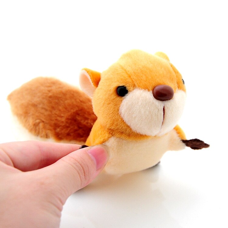 Small squirrel plush toy pendant oversized tail printable advertising QR code