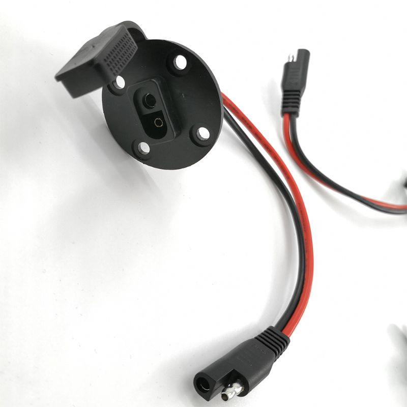 SAE 2 hole 4 hole SAE wire with fixing screw hole Chassis assembled waterproof cover SAE to SAE male to female connector cable