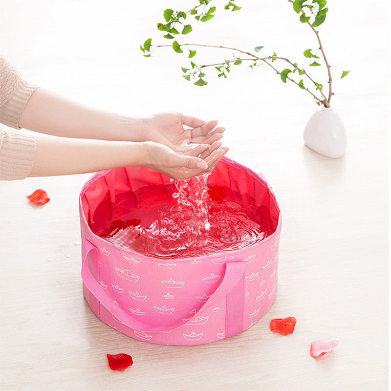 Lavabo plegable para pies, lavabo de baño, cesta de lavado, Cubo de baño para pies de Spa, lavabo plegable de viaje, lavabo de Camping, Cubo de pesca