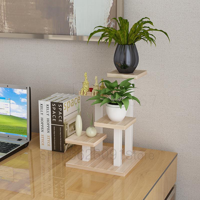 Gecontracteerd Creatieve Mini Kleine Bloem Kantoor Boek De Tafel Functie Van Multilayer Vlees Vlees Plant Stapsgewijze Plank: Model5