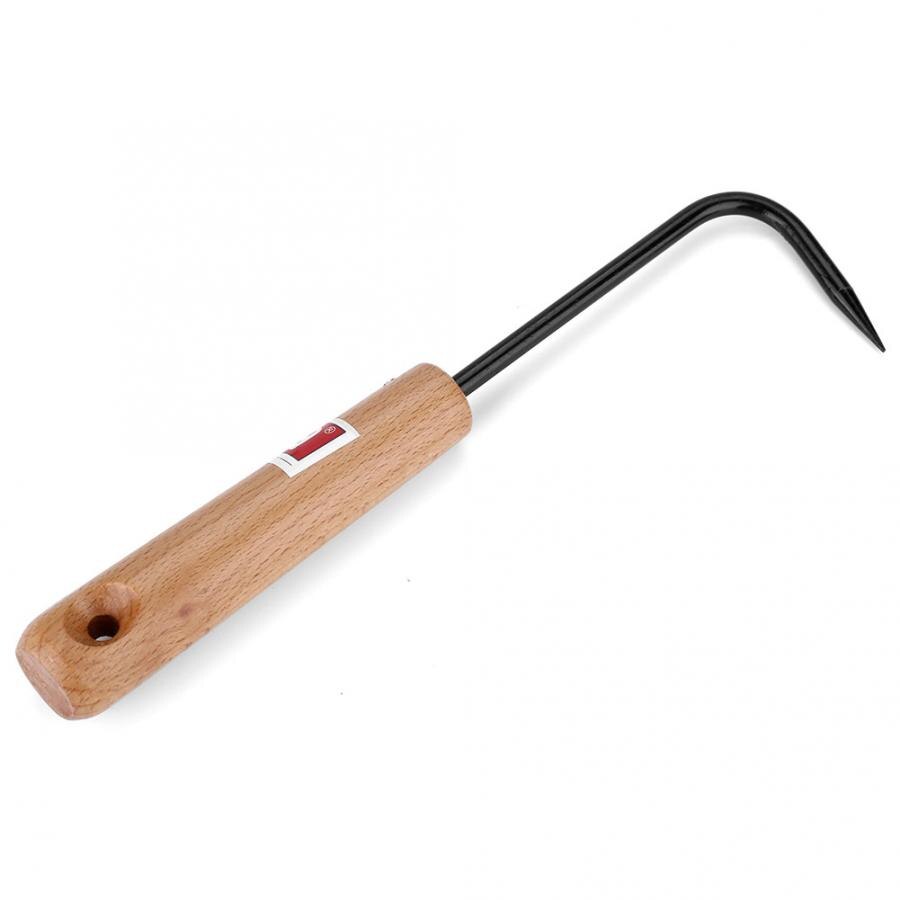 Bonsai værktøj krog robust mangan stål bonsai rod krog med træ håndtag have bonsai værktøj krog robust mangan krog