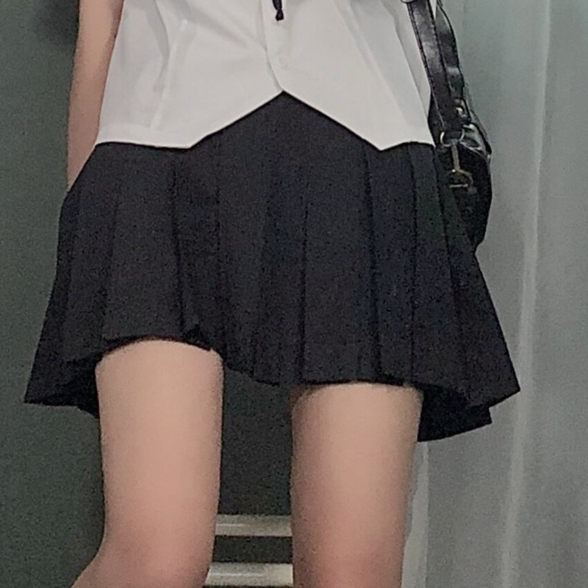 Japanese Anime School Girl JK Uniform High Waist Skirt JK Suit University Sweater College Short Pleated Skirts Women: Color2 / S