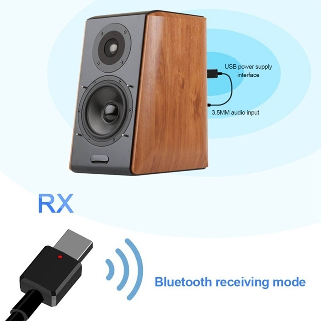Bluetooth 5.0 Adapter OTG 10m for Mouse Support Windows 10 8.1 7 XP Vista