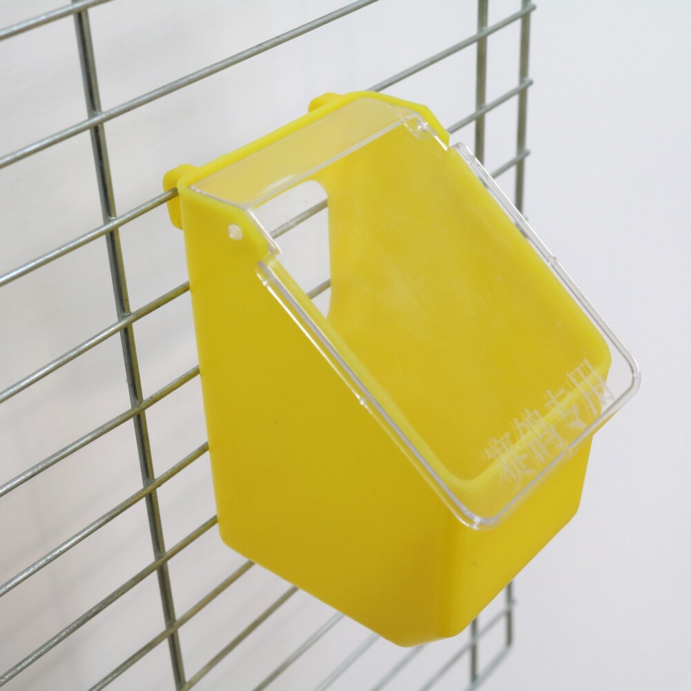 Birds Cage Hanging Feeding Box Pigeonparrot foraging toys Feeder Cup With Cover Cage Dispenser Birds Supplies 1 Pc