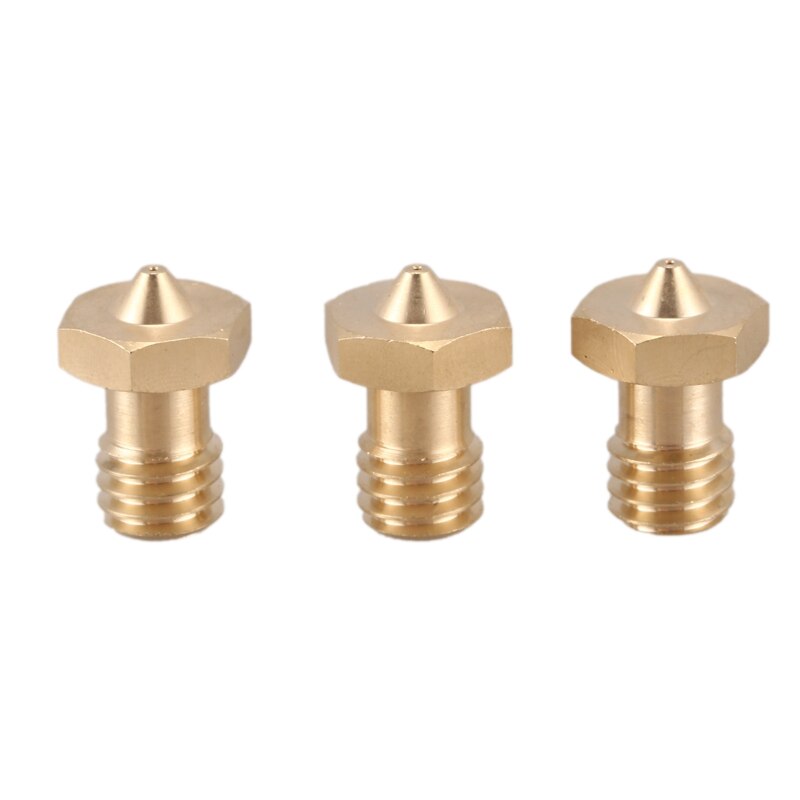 0.4Mm Volledig Metalen J-Head Print Nozzle Gewijd Messing Mondstuk, geschikt Voor 1.75Mm Verbruiksgoederen 3D Printer Nozzle (3 Pack): Default Title