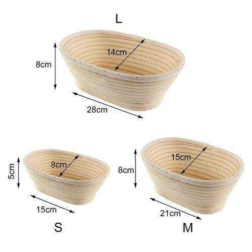 1pc Europese Stijl Brood Gisting Mand Ovale Natuurlijke Rotan Manden Voor Bakken Tools Verschillende Proofing Proving Mand