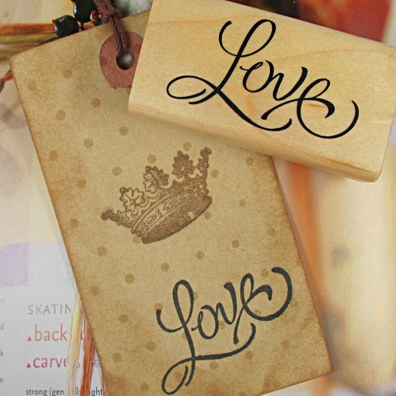 Timbres enveloppe saint-valentin love Vintage, 1 pièce, tampons en bois et caoutchouc, papeterie pour scrapbooking, DIY bricolage