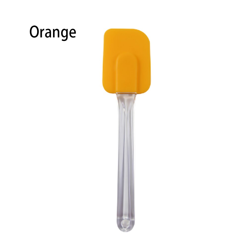 High Temperature Silicone Scraper To Make Cake Baking Cream Spatula: Orange