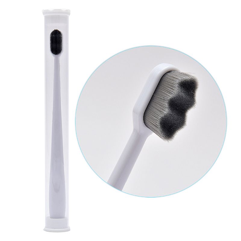 1Pc Nano Ultra-feine Welle Zahnbürste Weiche Borsten Erwachsene Art Mit PVC Zahn Wh: 6