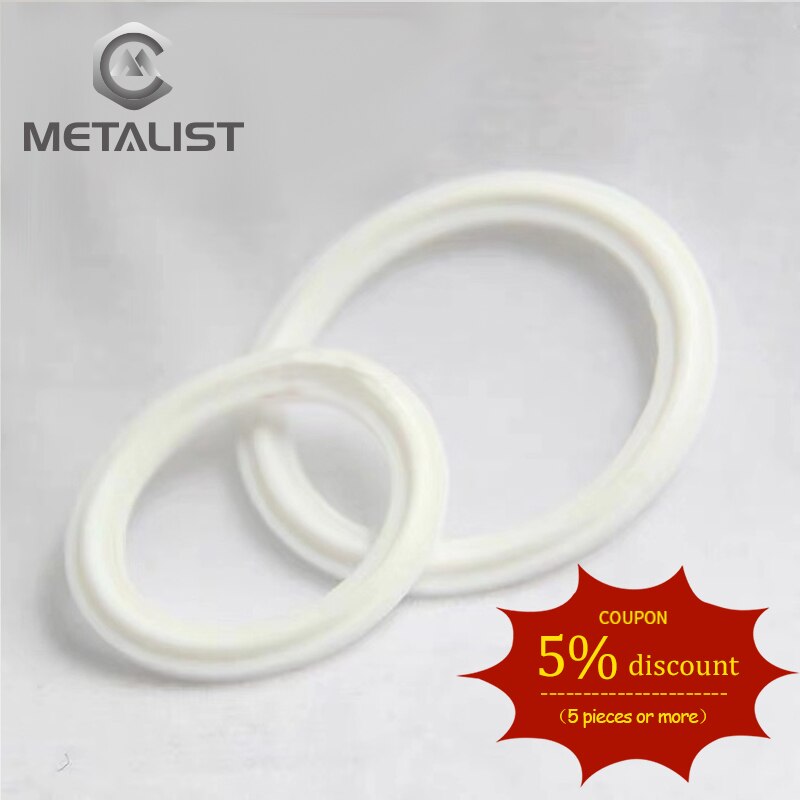 Metalist Ptfe Gegroefde Pakking Past 76 Mm & 89 Mm & 102 Mm & 108 Mm Od Pijp Sanitaire Tri klem Type Beentje Flens Pakkingen