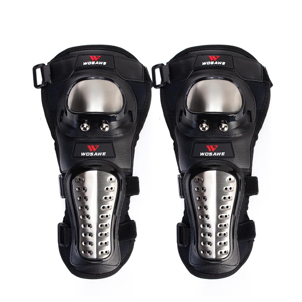 WOSAWE Moto coude protecteur garde coudière acier inoxydable Motocross équipement de protection hommes femmes Rodilleras Moto équipement: BC342 Elbow Pad