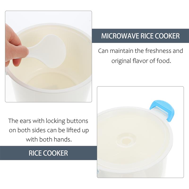 Portable Microwave Oven Rice Cooker Multifunctional Food Steamer Thermal Insulation Bento Lunch Box Container