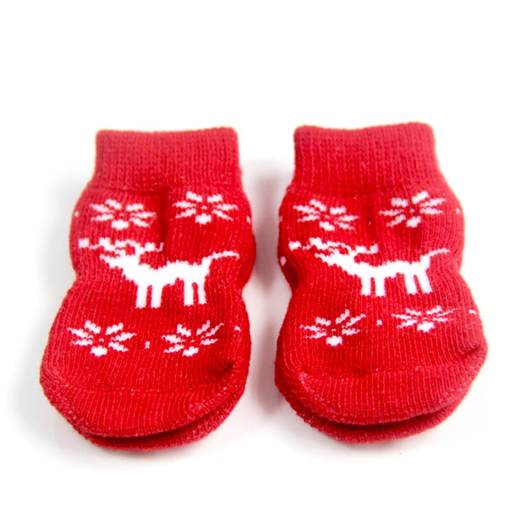 Legendog-Calcetines navideños impermeables y antideslizantes para perros, protectores de pata de perro, accesorios para mascotas, 16 unidades, 8 pares