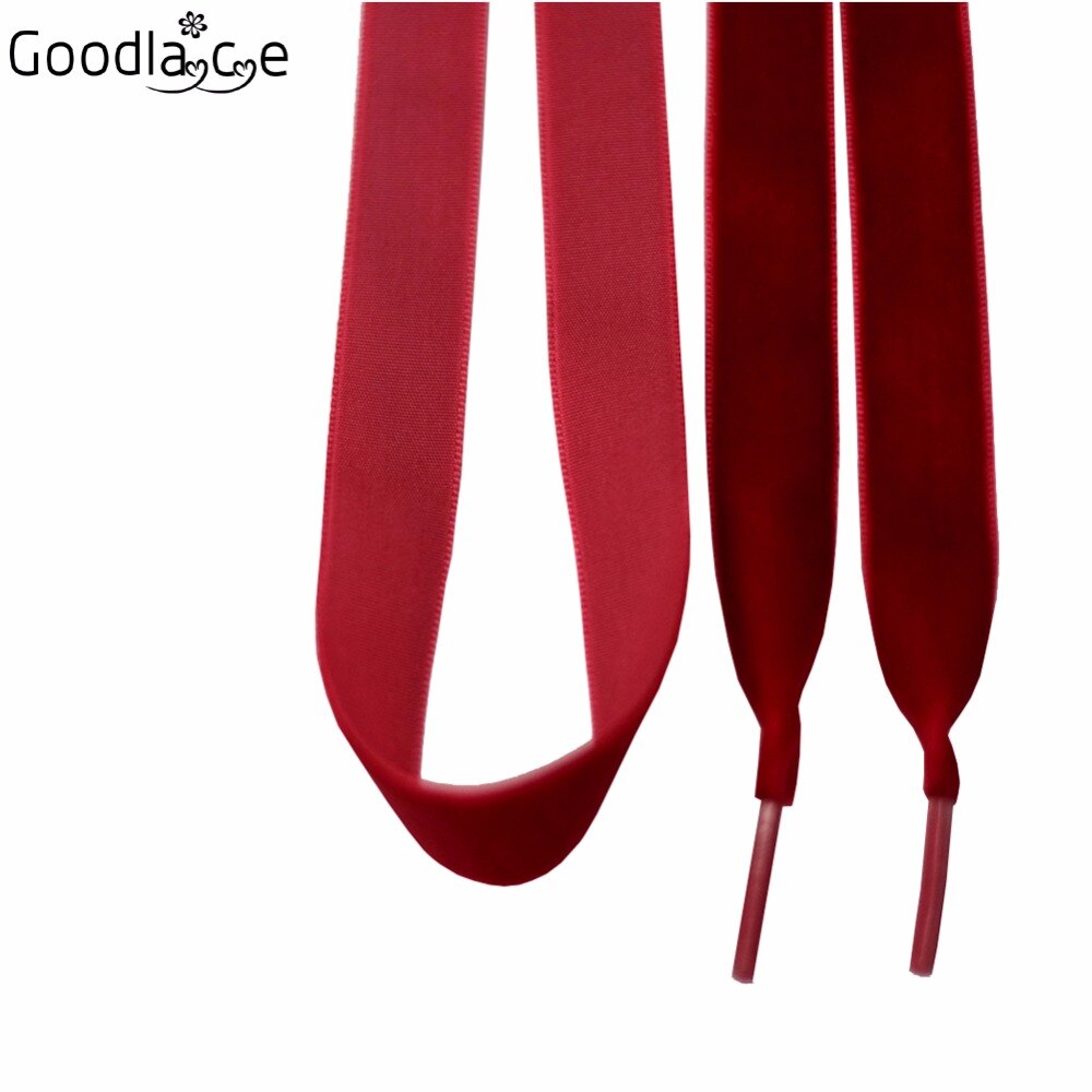 Cordones planos de terciopelo, 1,6 cm de ancho, zapato con cinta, 120cm / 47 pulgadas